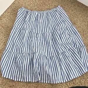 Old Navy Girls XXL 14-18 Blue and White Striped Skirt (also women’s L) not worn!